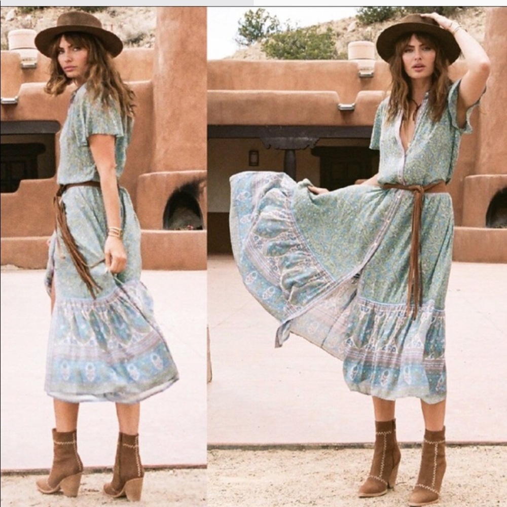 spell and the gypsy jasmine flutter sleeved dress